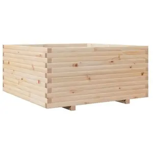 vidaXL Jardinière 100x100x49,5 cm bois de pin massif pas cher
