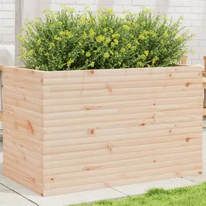 vidaXL Jardinière 110x60x68,5 cm bois de pin massif pas cher