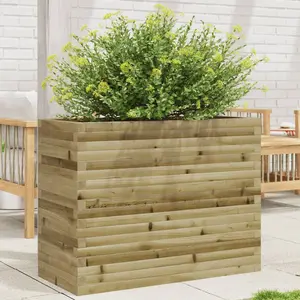 vidaXL Jardinière 90x40x68,5 cm bois de pin imprégné pas cher