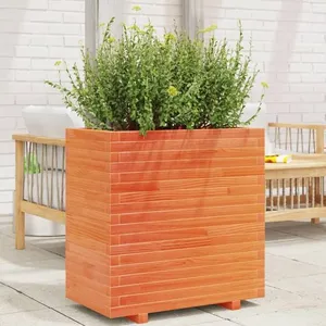 vidaXL Jardinière cire marron 70x40x72 cm bois de pin massif pas cher