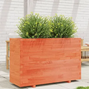 vidaXL Jardinière cire marron 110x40x72,5 cm bois de pin massif pas cher