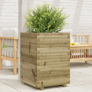 vidaXL Jardinière 50x50x72 cm bois de pin imprégné pas cher