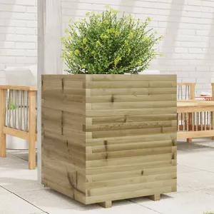 vidaXL Jardinière 60x60x72 cm bois de pin imprégné pas cher