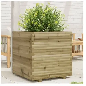 vidaXL Jardinière 70x70x72 cm bois de pin imprégné pas cher
