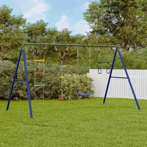 vidaXL Jeu extérieur de balançoire, trapèze échelle et corde à disque pas cher