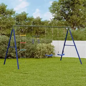 Comparateur de prix : vidaXL Jeu de balançoire extérieur avec balançoires trapèze et échelle