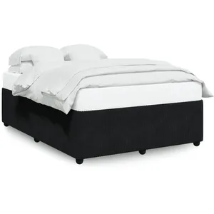 vidaXL Cadre de lit Noir 160x200 cm Velours pas cher