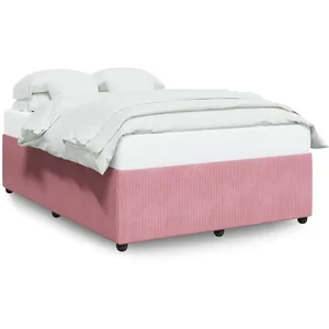 vidaXL Cadre de lit Rose 160x200 cm Velours pas cher