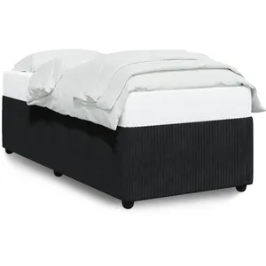 vidaXL Vidaxl Cadre De Lit Sans Matelas Noir 100x200 Cm Velours pas cher