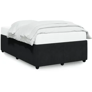 vidaXL Cadre de lit noir 120x190 cm velours