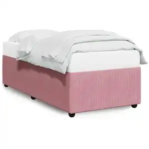 vidaXL Cadre de lit Rose 80x200 cm Velours pas cher