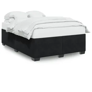 vidaXL Cadre de lit Noir 160x200 cm Velours pas cher