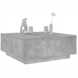 vidaXL Table basse gris béton 100x100x40 cm bois d'ingénierie pas cher