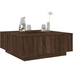 vidaXL Table basse chêne marron 100x100x40 cm bois d'ingénierie pas cher