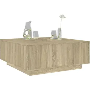 vidaXL Table basse chêne sonoma 100x100x40 cm bois d'ingénierie pas cher