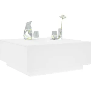 vidaXL Table basse blanc 100x100x40 cm bois d'ingénierie pas cher