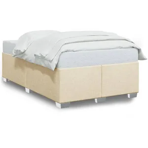 vidaXL Cadre de lit Crème 120 x 200 cm Tissu pas cher