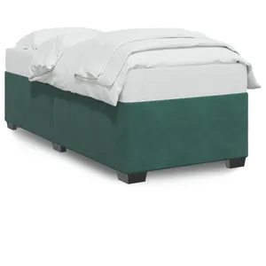 vidaXL Vidaxl Cadre De Lit Sans Matelas Vert Foncé 80x200 Cm Velours pas cher