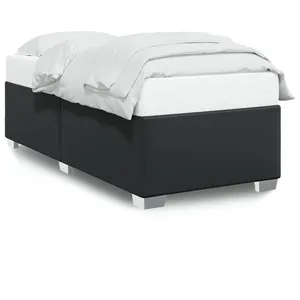 vidaXL Cadre de lit Noir 100x200 cm Similicuir pas cher