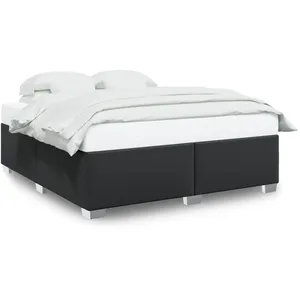 vidaXL Cadre de lit Noir 200x200 cm Similicuir pas cher