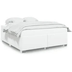 vidaXL Cadre de lit Blanc 200x200 cm Similicuir pas cher