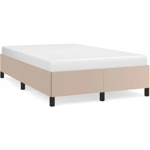 vidaXL Cadre de lit cappuccino 120x190 cm similicuir pas cher