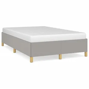 vidaXL Cadre de lit gris clair 120x190 cm tissu pas cher