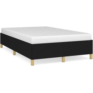 vidaXL Cadre de lit noir 120x190 cm tissu pas cher