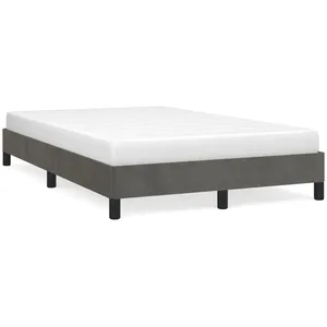 Comparateur de prix : vidaXL Cadre de lit gris foncé 120x190 cm velours