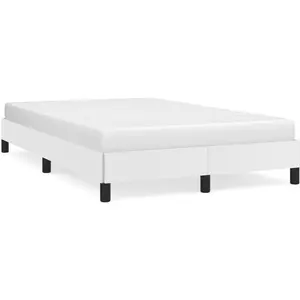 vidaXL Cadre de lit blanc 120x190 cm similicuir pas cher