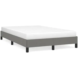 vidaXL Cadre de lit gris foncé 120x190 cm tissu pas cher