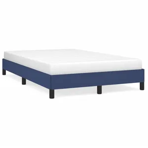 vidaXL Cadre de lit bleu 120x190 cm tissu pas cher
