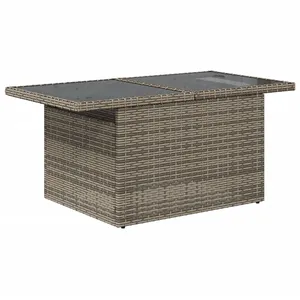 vidaXL Salon de jardin 9 pcs avec coussins gris résine tressée pas cher
