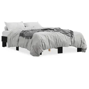 vidaXL Vidaxl Cadre De Lit Sans Matelas Noir 140x200 Cm pas cher