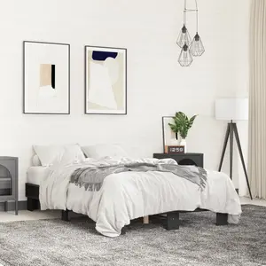 vidaXL Vidaxl Cadre De Lit Sans Matelas Noir 120x200 Cm pas cher