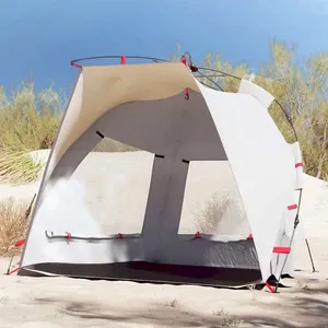 Comparateur de prix : vidaXL Tente de plage 2 personnes gris libération rapide imperméable