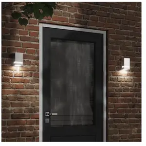 Comparateur de prix : vidaXL Applique murale d'extérieur argenté acier inoxydable