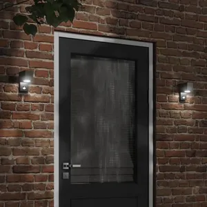 Comparateur de prix : vidaXL Applique murale d'extérieur avec capteurs noir