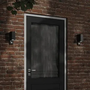 Comparateur de prix : vidaXL Applique murale d'extérieur avec capteurs noir