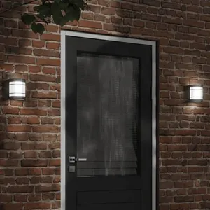 Comparateur de prix : vidaXL Appliques murales d'extérieur 2 pcs noir acier inoxydable