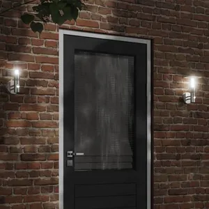Comparateur de prix : vidaXL Appliques murales d'extérieur et capteurs 2pcs acier inoxydable