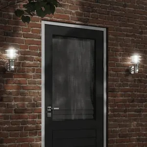 Comparateur de prix : vidaXL Applique murale d'extérieur et capteur argenté acier inoxydable