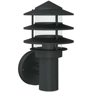 Comparateur de prix : vidaXL Applique murale d'extérieur noir acier inoxydable