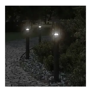 Comparateur de prix : vidaXL Lampadaire d'extérieur noir 60 cm acier inoxydable