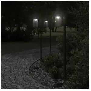 Comparateur de prix : vidaXL Lampadaire d'extérieur noir 100 cm acier inoxydable