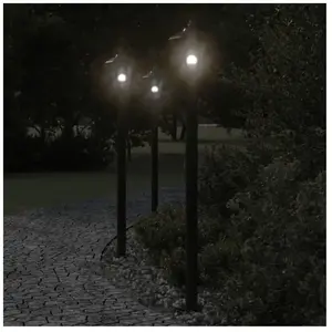 vidaXL Lampadaire d'extérieur noir 120 cm acier inoxydableVendu parvidaxl