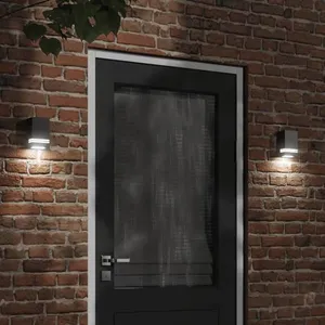 vidaXL Applique murale d'extérieur noir acier inoxydable pas cher