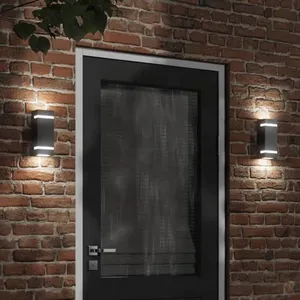 Comparateur de prix : vidaXL Applique murale d'extérieur noir acier inoxydable