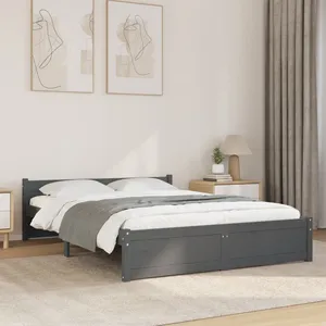 vidaXL Ensemble de bistro de jardin 9 pcs coussins gris poly rotin pas cher