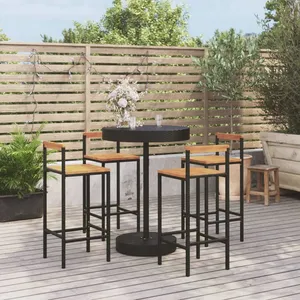 vidaXL Ensemble à manger de jardin 9 pcs coussins gris résine tressée pas cher